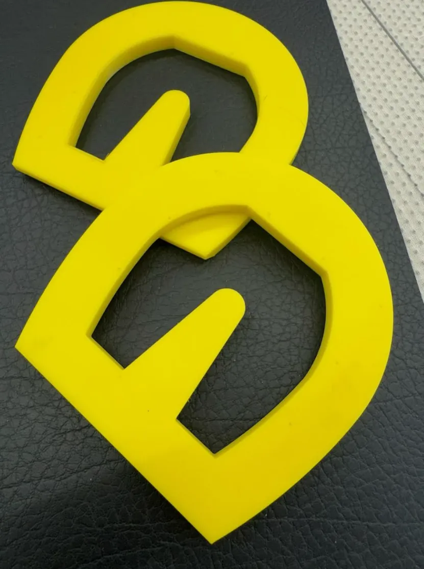 Yellow 3D printed sole insert shaped to fit inside a horse boot